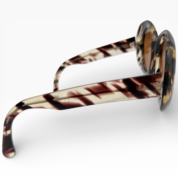 Vintage Robert La Roche Oval Sunglasses S-86 C4C 111 Italy Tortoise Y2K Designer - Picture 2 of 6